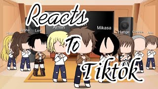 Aot Characters Reacts To Aot Tiktok  Ereri  Gacha Club  Part 1 [upl. by Idner188]