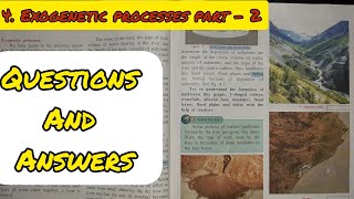 4 EXOGENETIC PROCESSES PART2 QUESTIONS AND ANSWERS  GEOGRAPHY CLASS 9 CHAPTER 4  SSC [upl. by Purvis]