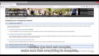 【Procédure Campus France】 Compléter son dossier et le soumettre à Campus France Tutoriel n°2 [upl. by Nochur]