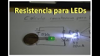 ✅ Que resistencia lleva un LED [upl. by Refynnej786]