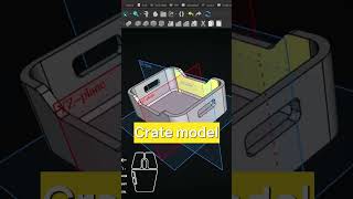 📦‍ FreeCAD Beginner Tutorial  Crate 3D Model  FreeCAD Part Design Tutorial  Shorts [upl. by Gyimah109]