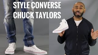 How To Wear White Converse Chuck TaylorsHow To Style White Converse Chuck Taylors [upl. by Ramuk160]