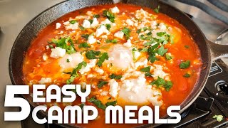 5 MORE EASY CAMPING MEALS  Camping Food and Camp Cooking for Beginners  Camping Food Ideas [upl. by Kirima]