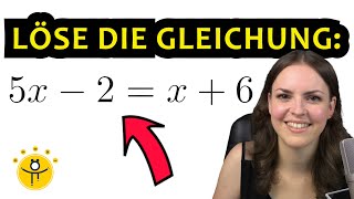 LINEARE GLEICHUNG lösen einfach erklärt – viele Beispiele [upl. by Anecuza]