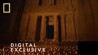 The Ancient City of Petra At Night  Buried Secrets with Albert Lin  National Geographic UK [upl. by Ayhtnic511]