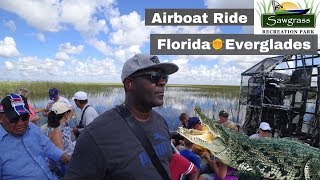 FLORIDA EVERGLADES AIRBOAT RIDE Sawgrass Recreation Park [upl. by Leonid968]