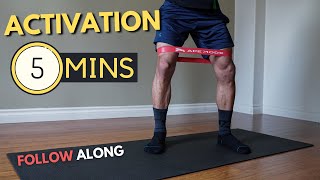 5 Minute PreTraining Resistance Band Activation [upl. by Nnylaj492]