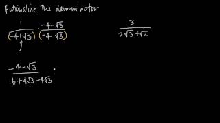 rationalize the denominator using conjugate method KristaKingMath [upl. by Gothurd]