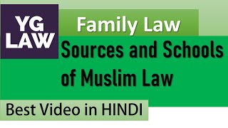 Sources And Schools of Muslim Law  Family Law [upl. by Ettenej]