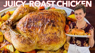 Juicy ROAST CHICKEN RECIPE  How To Cook a Whole Chicken [upl. by Herod]