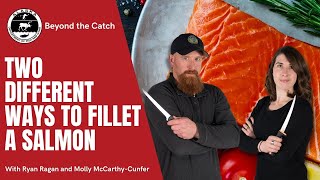 Two Different Ways to Fillet a Salmon [upl. by Ralina]