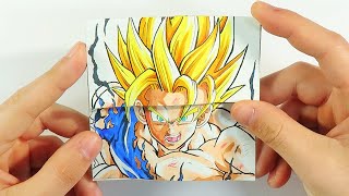 TUTORIAL Goku Transformaciones  Tarjetas interminables [upl. by Aicert]