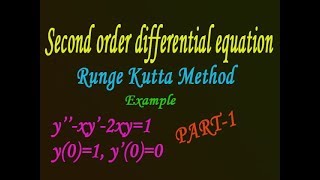 Runge kutta method second order differential equation simple examplePART1 [upl. by Ydac]