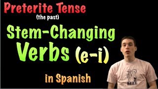 02 Spanish Lesson  Preterite  Stemchangers ei [upl. by Romola]