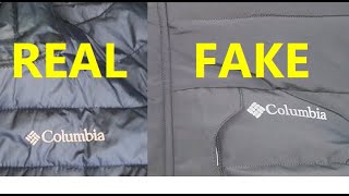 Columbia jacket real vs fake How to spot fake Columbia down jackets [upl. by Aynotal175]