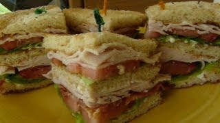 CLASSIC CLUB SANDWICH  How to make a CLUBHOUSE SANDWICH [upl. by Nojel]