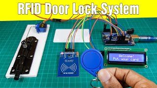 RFID door lock access control system  How to make an RFID door lock system using Arduino [upl. by Pederson970]