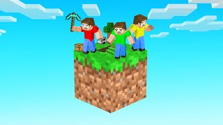 We SURVIVED With ONE BLOCK In Minecraft EP 1 [upl. by Wonacott]