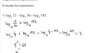 simplifying logarithmic expressions [upl. by Stortz]