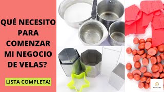 MATERIALES Para Hacer VELAS CASERAS 🗒 Lista COMPLETA [upl. by Nivle]