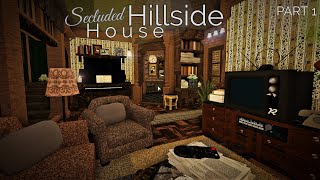 Secluded Hillside House Part 13  House Build  Bloxburg ROBLOX [upl. by Oigroig]