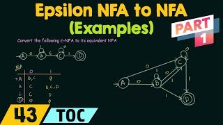 Conversion of Epsilon NFA to NFA  Examples Part 1 [upl. by Vanni]