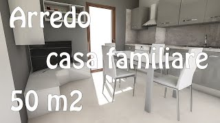 Arredare 50 m2  un piccolo appartamento familiare [upl. by Neira]