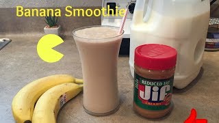 How To Make a Peanut Butter Banana Smoothie  The BEST [upl. by Leunad]