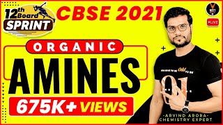 Amines Organic Chemistry Class 12  CBSE Class 12 Board Exam 2021 Preparation  Arvind Sir [upl. by Cocke]