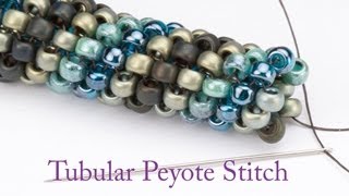 Artbeads Quick Tutorial  Tubular Peyote Stitch with Leslie Rogalski [upl. by Derk216]