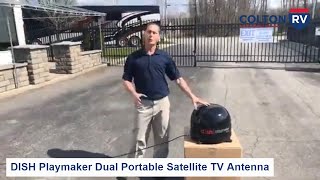 DISH Playmaker Dual Portable Satellite TV Antenna [upl. by Dunlavy952]