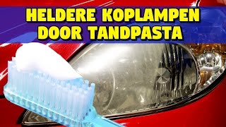 KOPLAMPEN HELDER POLIJSTEN MET TANDPASTA [upl. by Nagaek]