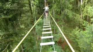 ACCROBRANCHE TALLOIRES BASE NATURE AVENTURE PARCOURS DANS ARBRES TYROLIENNE [upl. by Layney683]