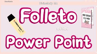 COMO HACER UN FOLLETO CREATIVO EN POWER POINT DIPTICO [upl. by Hajidahk]