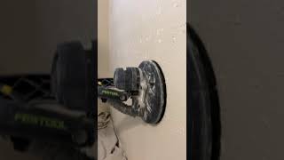 How to remove texture from interior walls using a Festool vacuum extraction wall sander [upl. by Connors]