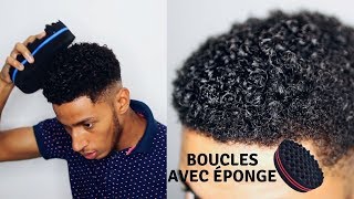 COMMENT DÉFINIR SES BOUCLES AVEC UNE ÉPONGE  ROUTINE CHEVEUX BOUCLÉS GARÇON [upl. by Mcgrody297]