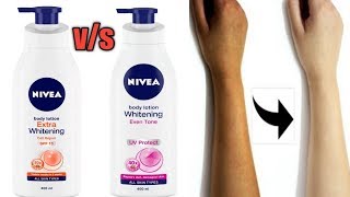 Nivea Extra whitening Body lotion Spf15 reviewnivea whitening bodylotion comparisonskin whitening [upl. by Karyn547]