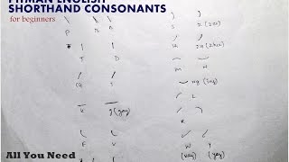 Pitman English Shorthand Consonants  Shorthand Learning [upl. by Donahoe]