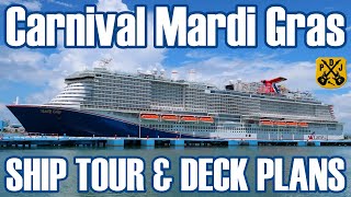 Carnival Mardi Gras Ship Tour  Full Narrated Video Tour With Deck Plans  July 2021  ParoDeeJay [upl. by Maurise370]