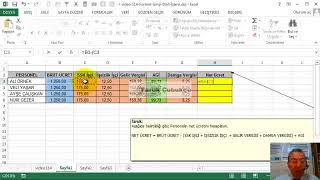 Excel Formül Oluşturma ve Dört İşlem [upl. by Stroup]