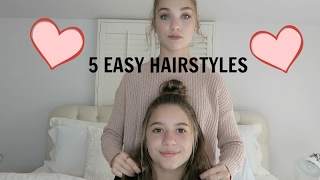 5 Easy Hairstyles [upl. by Hallock963]