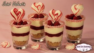 ♡ Recette de Verrines de la SaintValentin à la Framboise ♡ [upl. by Eissehc]