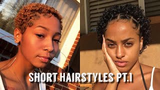 STUNNING SHORT HAIRSTYLES ON NATURAL HAIR COMPILATION PT1  BeautyExclusive [upl. by Eimaraj]