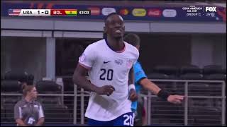 Folarin Balogun goal vs Bolivia [upl. by Noizneb]