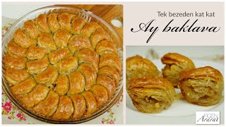 Tek beze ile kat kat ay baklava En acemiler bile yapabilir  şerbetli tatlılar  Figen Ararat [upl. by Malissia822]