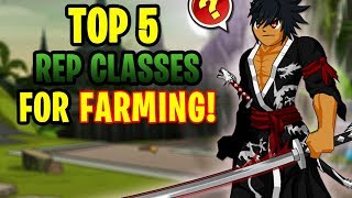 AQW  TOP 5 REPUTATION Classes For FARMING In AQW NonMember  GAMEPLAY [upl. by Dnomayd]