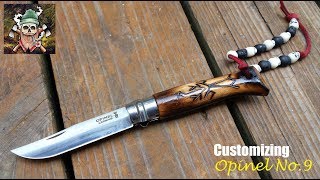 Opinel N09 Carbone Customizing [upl. by Nomra]