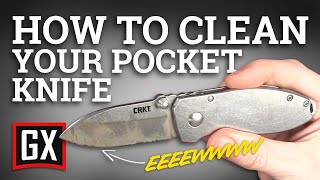 How To Clean Your Pocket Knife  Knives 101 [upl. by Ahsinut289]