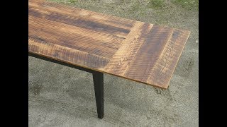 Reclaimed Oak Extension Dining Table Complete Build [upl. by Macguiness]