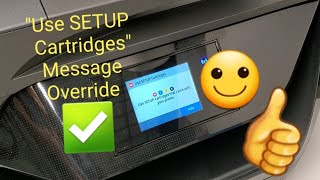 Bypass USE SETUP CARTRIDGES message on HP Officejet 6978 6962 6968 9015 Printer [upl. by Ramses]